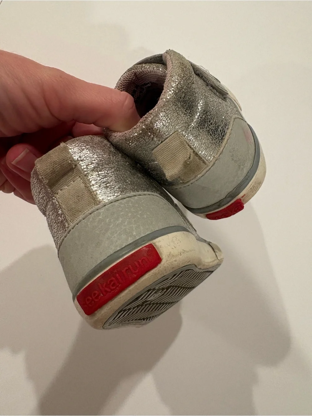 See Kai Run Adapt Dean Silver Metallic SMO adaptive shoes 4